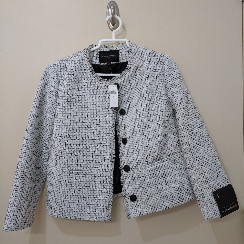 NEW Banana Republic Boucle Jacket Size 4